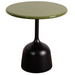 cane-line glaze coffee table in smal size with Lava Grey, Semi Glossy Aluminium table base and Green, Lava Stone Glazed table top