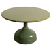 cane-line glaze coffee table in large size with Olive Green, Semi Glossy Aluminium and Green, Lava Stone Glazed table top