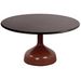 cane-line glaze coffee table in large size with Desert Red, Semi Glossy Aluminium and Black, Lava Stone Glazed table top