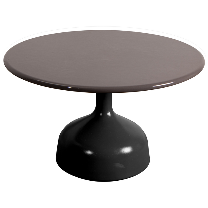 cane-line glaze coffee table in large size with Lava Grey, Semi Glossy Aluminium and Taupe, Lava Stone Glazed table top