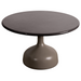 cane-line glaze coffee table in large size with Taupe, Semi Glossy Aluminium and Black, Lava Stone Glazed table top