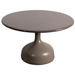 cane-line glaze coffee table in large size with Taupe, Semi Glossy Aluminium and Taupe, Lava Stone Glazed table top