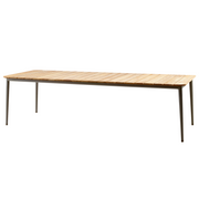 cane-line core dining table 107.9" x 35.5" Taupe Aluminium w/Teak table