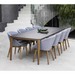 cane line aspect dining  table fossil black lifestyle with dining chairs