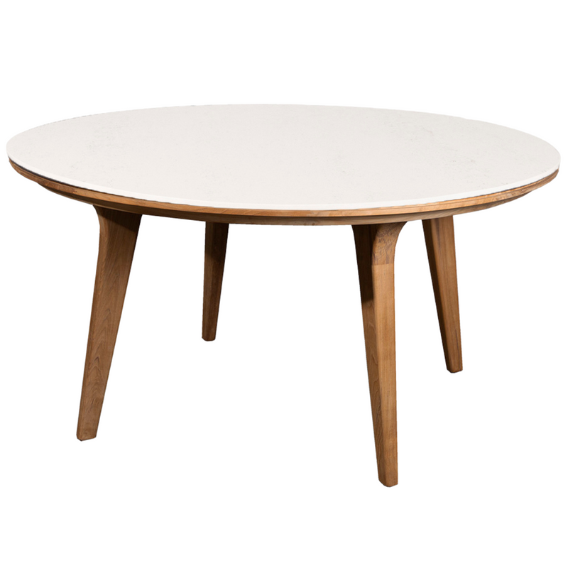 cane line aspect round dining  table dia 56 travertine look