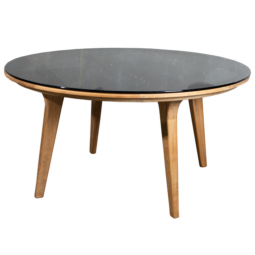 cane line aspect round dining  table dia 56 smokey black