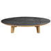 cane line aspect round coffee table fossil black