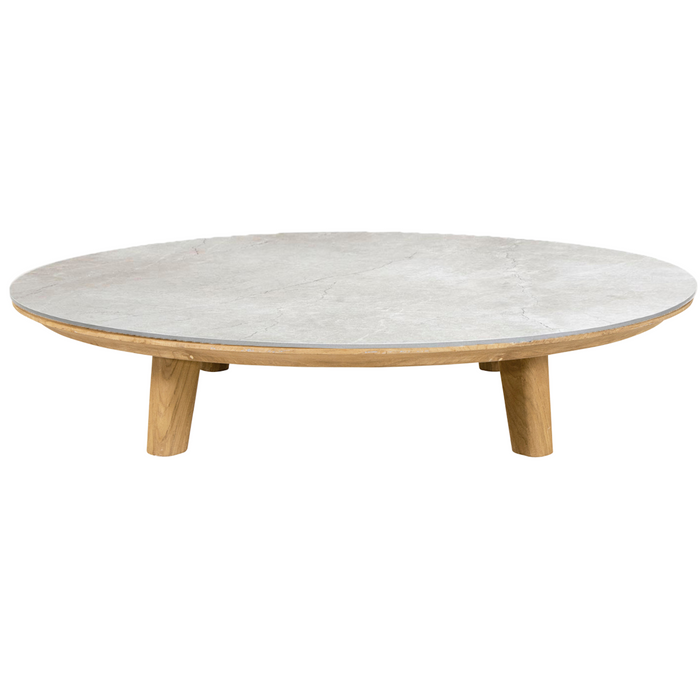 cane line aspect round coffee table fossil grey