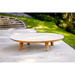 cane line aspect round coffee table travertine look