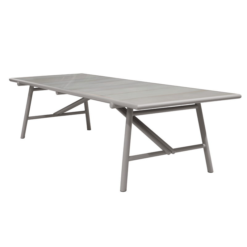 cane-line Sticks dining table Taupe aluminium Taupe lava stone glazed