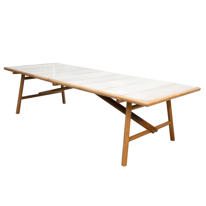 cane-line-Sticks-dining-table-110-39-3-Teak-Sand-glazed-stone-w/tiles