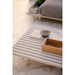 cane-line sticks platform coffee table sand,aluminium coffee table in a patio with sticks platform sofa lifestyle