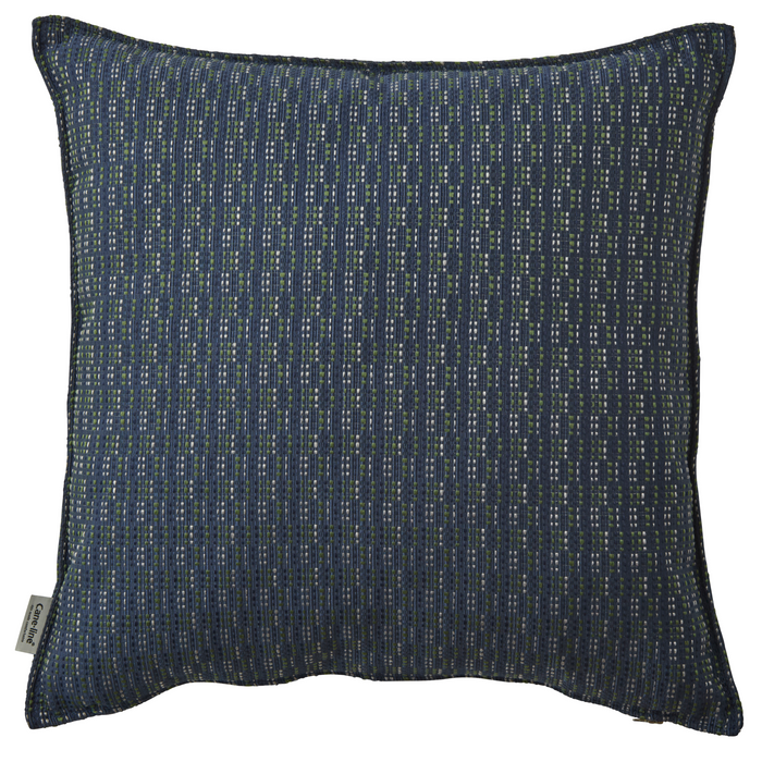 cane-line stripe scatter cushion 19" x 19" in Multi Blue, Cane-line Stripe