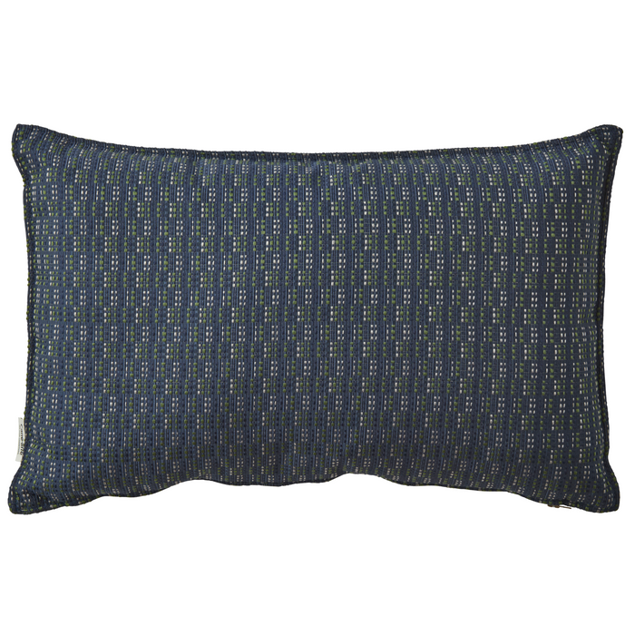 cane-line stripe scatter cushion 12" x 20" in Multi Blue, Cane-line Stripe