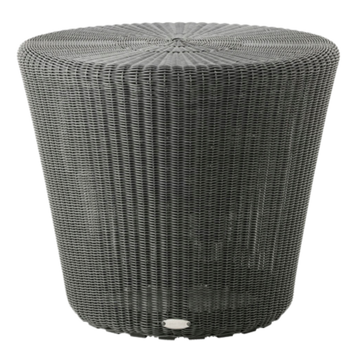 cane-line kingston footstool side table in Graphite, Small Round Cane-line Weave