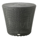 cane-line kingston footstool side table in Graphite, Small Round Cane-line Weave