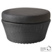 cane-line kingston large footstool in Graphite, Small Round Cane-line Weave footstool with Black, Cane-line Natté cushion