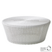 cane-line kingston large footstool in White Grey, Small Round Cane-line Weave footstool without cushion