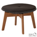 cane-line peacock side table footstool in Dark Grey, Medium Flat Cane-line Soft Rope w/Teak base with Dark Grey, Cane-line Focus  cushion