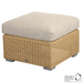 cane-line chester footstool coffee table in Natural, Small Round Cane-line Weave footstool with Desert Sand, Cane-line Rise cushion