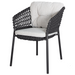 cane-line ocean chair Dark Grey, Open Cane-line Soft Rope chair with Light Brown, Cane-line Wove cushion