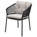 cane-line ocean chair Dark Grey, Open Cane-line Soft Rope chair with Sand, Cane-line Natté cushion