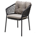 cane-line ocean chair Dark Grey, Open Cane-line Soft Rope chair with Taupe, Cane-line Natté cushion