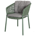 cane-line ocean chair Dark Green, Open Cane-line Soft Rope chair with Dark Grey, Cane-line Wove cushion