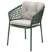 cane-line ocean chair Dark Green, Open Cane-line Soft Rope chair with Sand, Cane-line Natté cushion