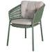 cane-line ocean chair Dark Green, Open Cane-line Soft Rope chair with Taupe, Cane-line Natté cushion