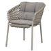 cane-line ocean chair Taupe, Open Cane-line Soft Rope chair with Light Brown, Cane-line Rise cushion