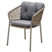 cane-line ocean chair Taupe, Open Cane-line Soft Rope chair with Grey, Cane-line Natté cushion