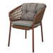 cane-line ocean chair Umber Brown, Open Cane-line Soft Rope chair with Taupe, Cane-line Natté cushion