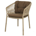 cane-line ocean chair Natural, Medium Round Tube Cane-line Weave chair with Umber Brown, Cane-line Rise cushion