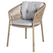 cane-line ocean chair Natural, Medium Round Tube Cane-line Weave chair with Light Grey, Cane-line Natté cushion