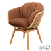 cane-line stay chair with teak swivel natural chair with umber brown cane-line rise cushion