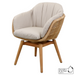 cane-line stay chair with teak swivel natural chair with sand cane-line natté cushion