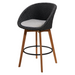 cane-line peacock bar chair in Dark Grey, Medium Flat Cane-line Soft Rope w/Teak chair with Light Grey, Cane-line Focus cushion