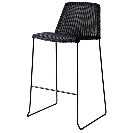 cane-line breeze bar chair in Black, Small Round Cane-line Weave