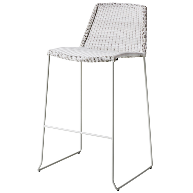 cane-line breeze bar chair in White Grey, Small Round Cane-line Weave