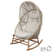 cane-line hive rocking chair Teak base, Sand, Small Round Tube Cane-line Weave chair and Desert Sand, Cane-line Rise cushion