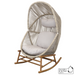 cane-line hive rocking chair Teak base, Sand, Small Round Tube Cane-line Weave chair and Sand, Cane-line AirTouch cushion