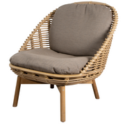 cane-line cushion set hive chair taupe cushion on a hive lounge chair