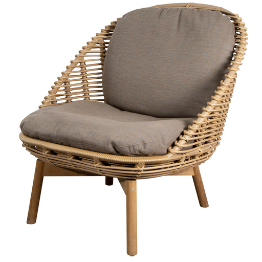 cane-line cushion set hive chair taupe cushion on a hive lounge chair