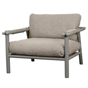 sticks lounge chair Taupe aluminium light brown Cane-line rise cushion