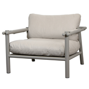 sticks lounge chair Taupe aluminium Sand Cane-line Natté cushion