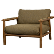 sticks lounge chair Teak Turmeric yellow Cane-line Rise cushion