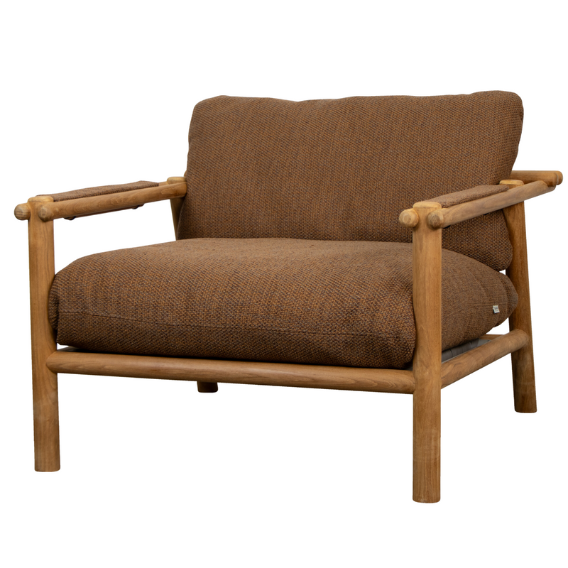 sticks lounge chair Teak Umber brown Cane-line Rise cushion