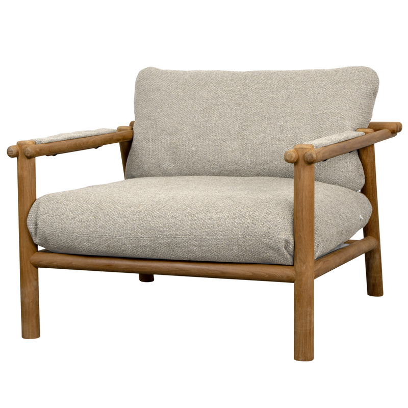 sticks lounge chair Teak Desert sand Cane-line Rise cushion