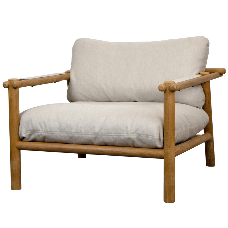 sticks lounge chair Teak Sand Cane-line Natté cushion